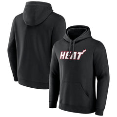 Miami Heat Wordmark Team Logo Pullover Hoodie Black