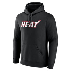 Miami Heat Wordmark Team Logo Pullover Hoodie Black