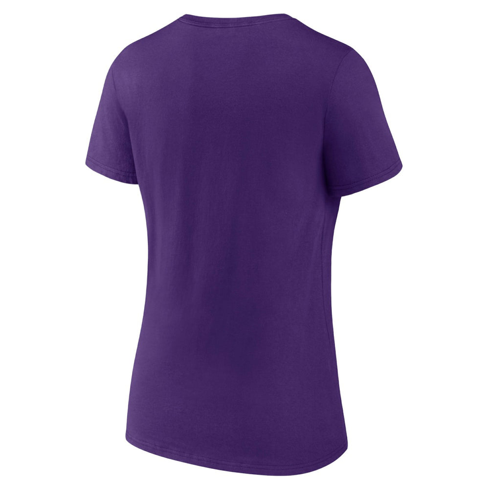 Los Angeles Lakers Women's Wordmark V-Neck T-Shirt Purple