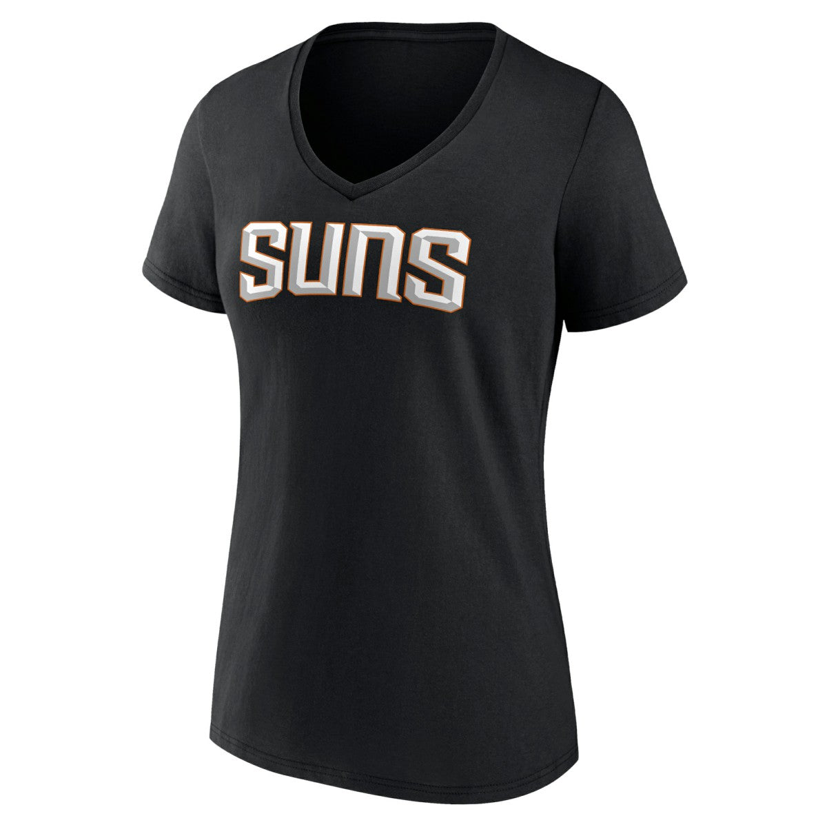 Phoenix Suns Women's Wordmark V-Neck T-Shirt Black