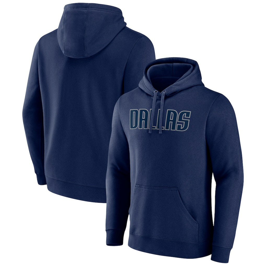Dallas Mavericks Wordmark Team Pullover Hoodie Navy