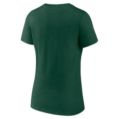 NHL Minnesota Wild Women's Team Logo V-Neck T-Shirt - Green