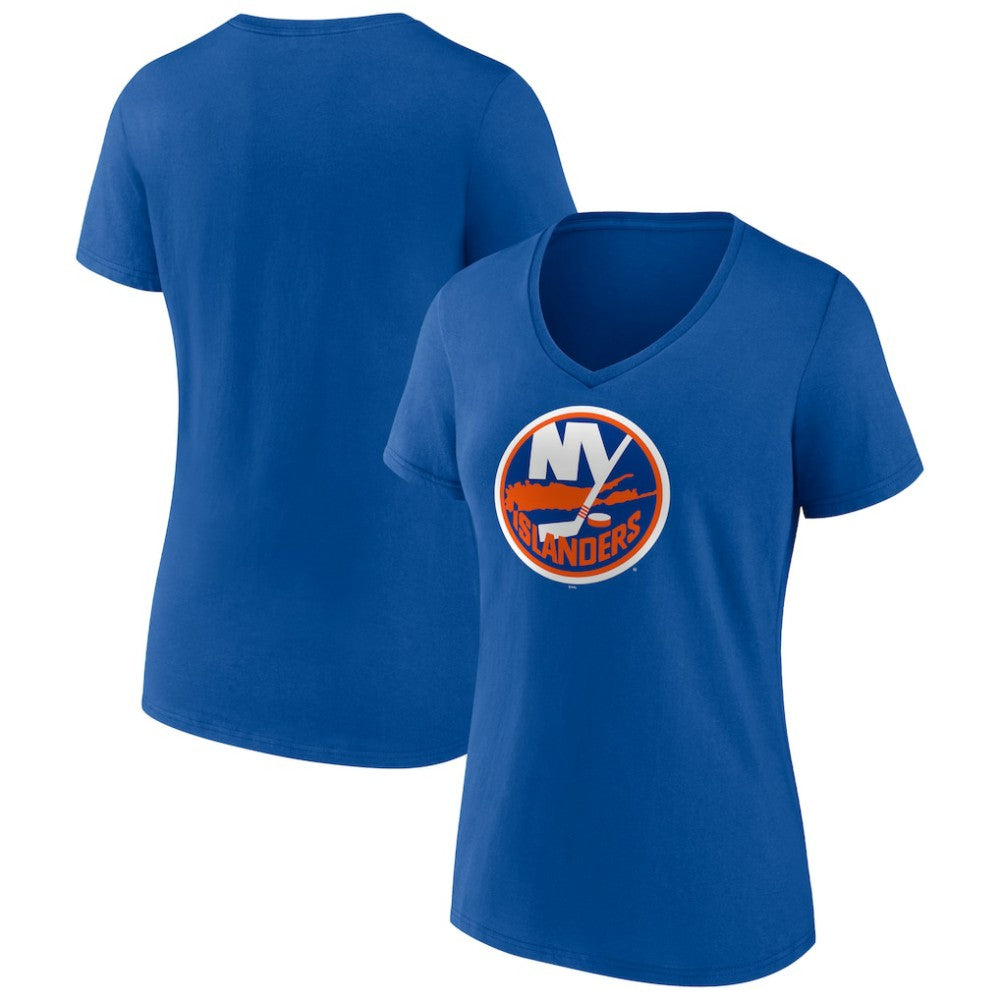 NHL New York Islanders Women's Team Logo V-Neck T-Shirt - Royal