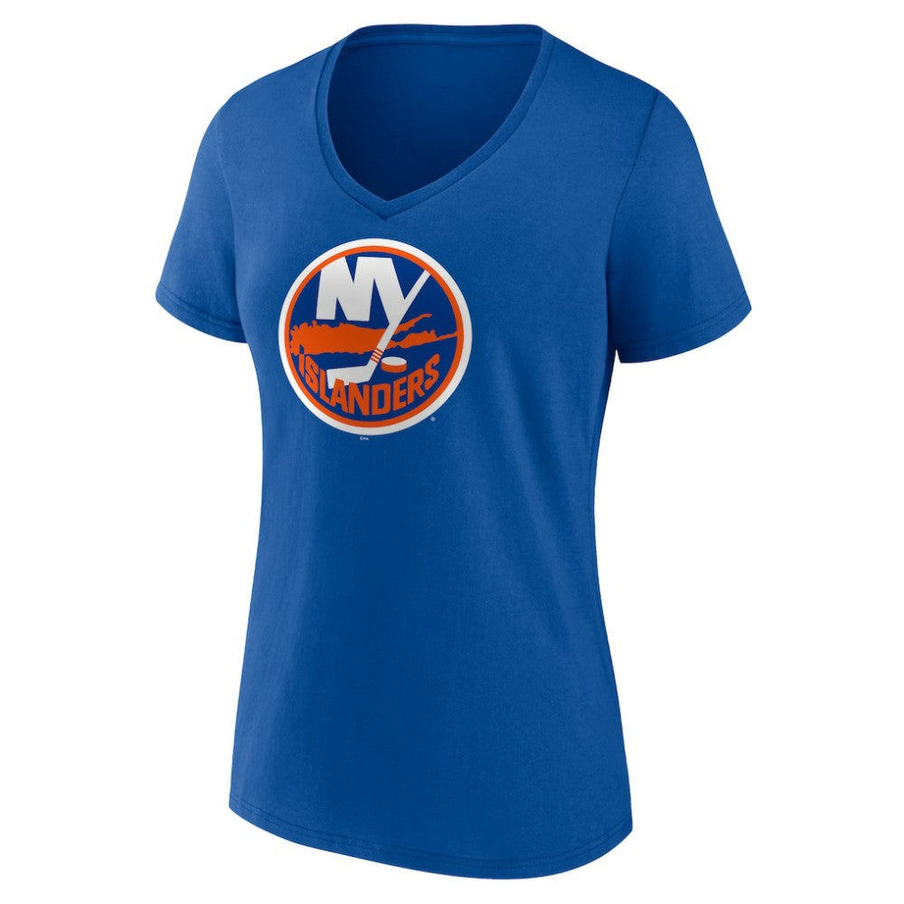 NHL New York Islanders Women's Team Logo V-Neck T-Shirt - Royal