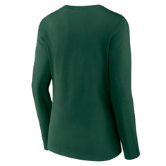 NHL Minnesota Wild Women's Team Logo Long Sleeve V-Neck T-Shirt - Green