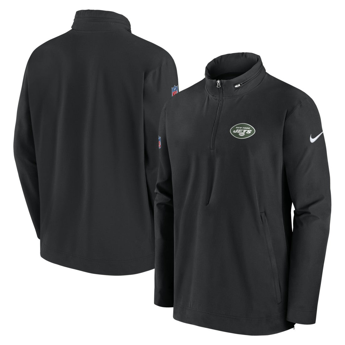 New York Jets Sideline Coach Half-Zip Jacket Black