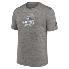 Dallas Cowboys 2023 Sideline Alternate Logo Performance T-Shirt Heather Charcoal