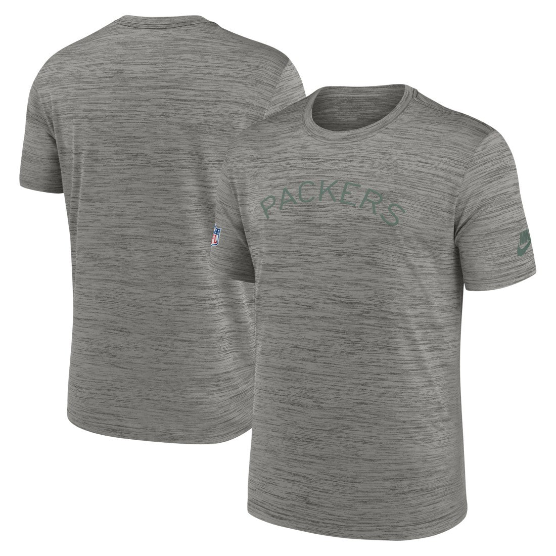 Green Bay Packers 2023 Sideline Alternate Logo Performance T-Shirt Heather Charcoal