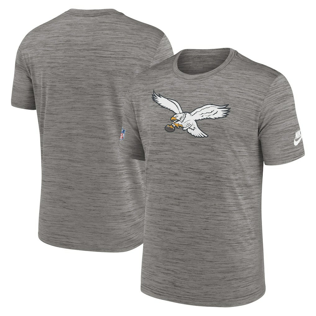 Philadelphia Eagles Sideline Alternate Logo Performance T-Shirt Heather Charcoal