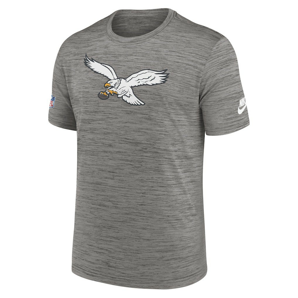 Philadelphia Eagles Sideline Alternate Logo Performance T-Shirt Heather Charcoal