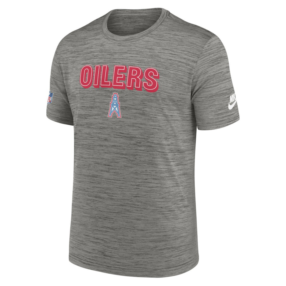 Tennessee Titans Oilers Throwback Sideline Alternate Performance T-Shirt Heather Charcoal