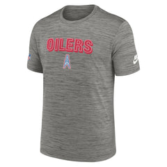 Tennessee Titans Oilers Throwback Sideline Alternate Performance T-Shirt Heather Charcoal