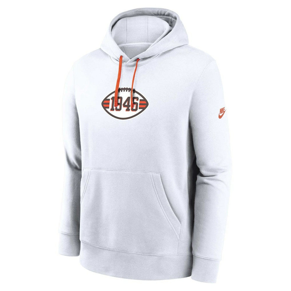 Cleveland Browns 2023 Sideline Club Alternate Tri-Blend Pullover Hoodie White