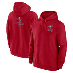 Tampa Bay Buccaneers Sideline Club Fleece Pullover Hoodie Red