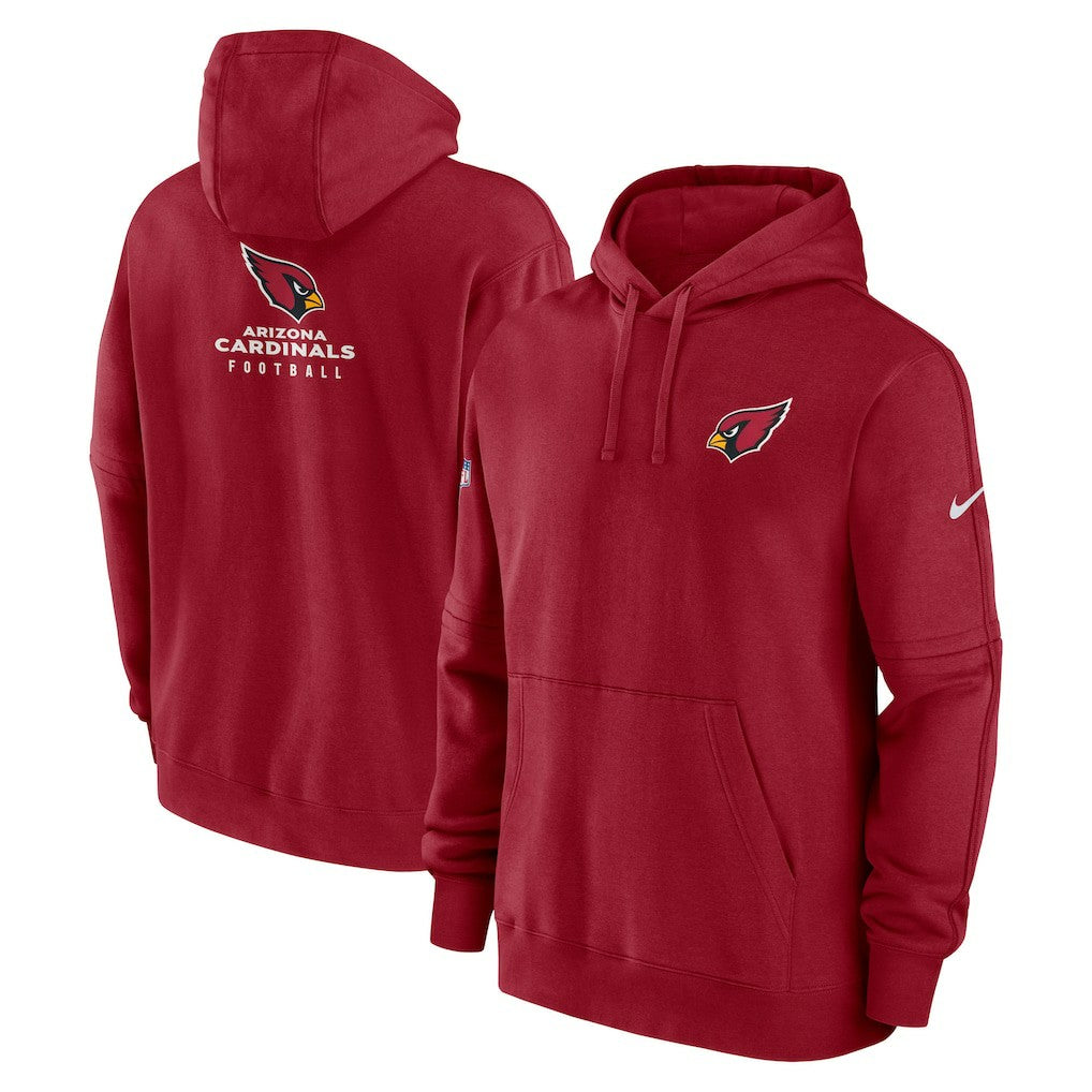 Arizona Cardinals Sideline Club Fleece Pullover Hoodie Cardinal
