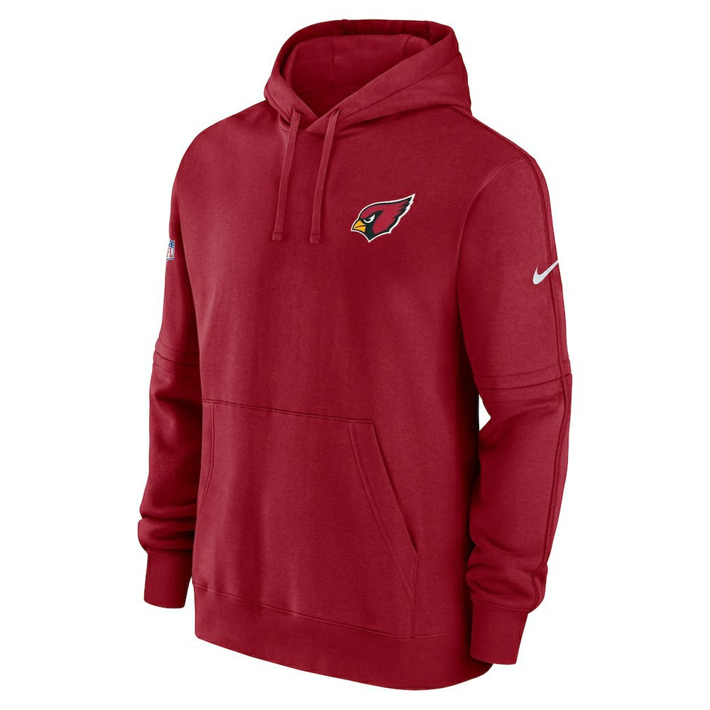 Arizona Cardinals Sideline Club Fleece Pullover Hoodie Cardinal