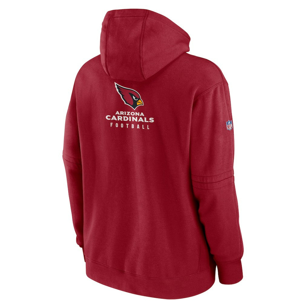 Arizona Cardinals Sideline Club Fleece Pullover Hoodie Cardinal