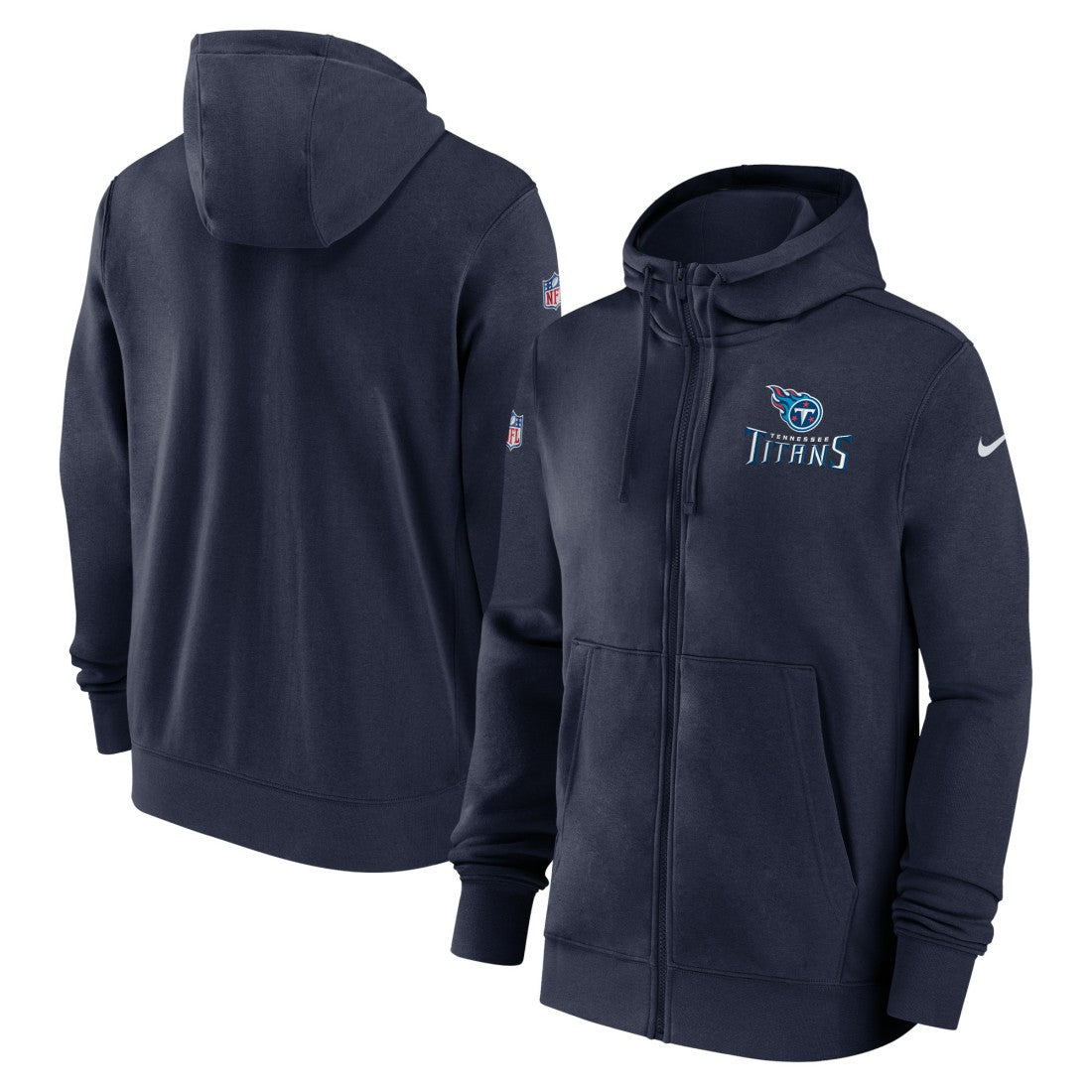 Tennessee Titans 2023/24 Sideline Club Full-Zip Hoodie Navy