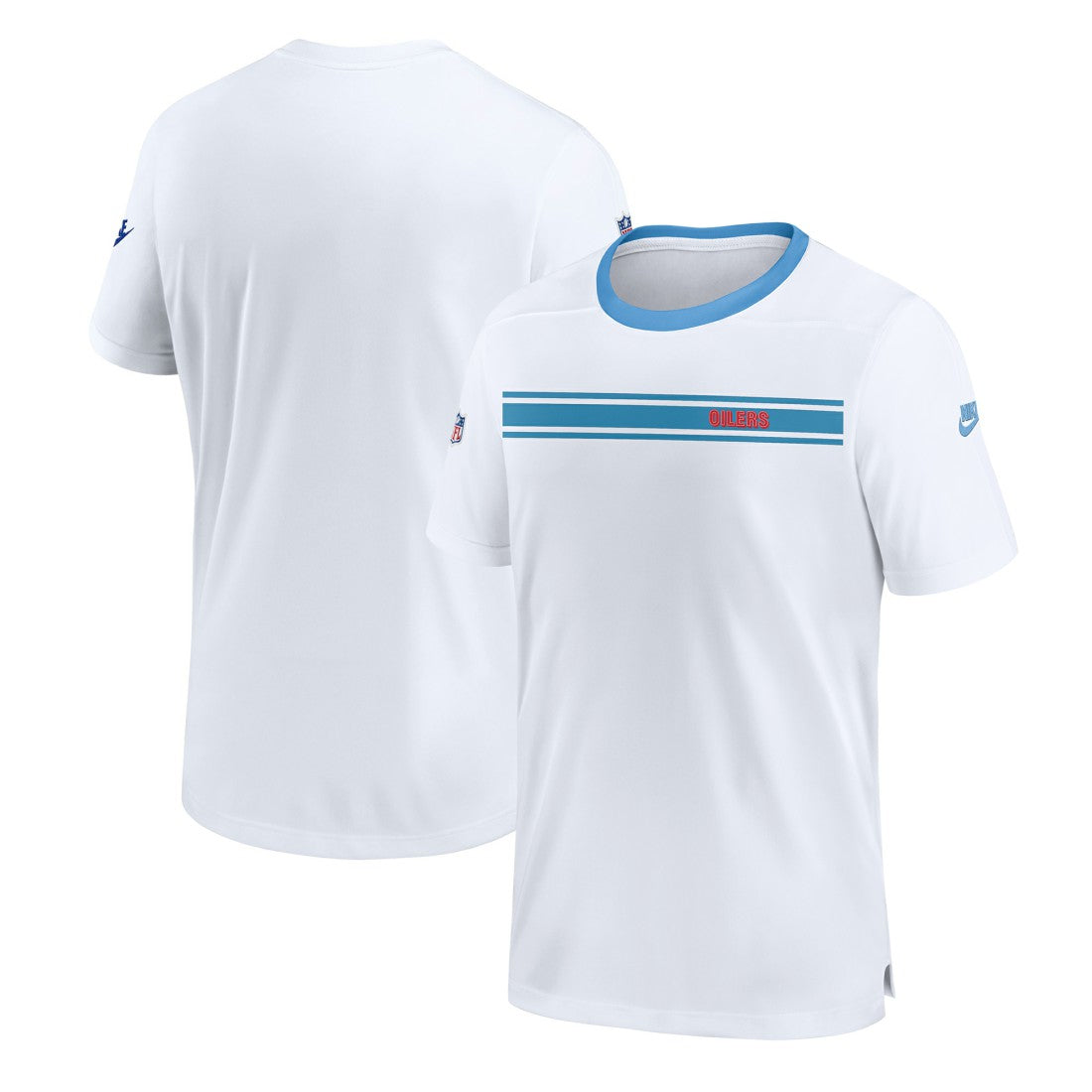 Tennessee Titans Oilers Throwback Sideline Coach Alternate Performance T-Shirt White