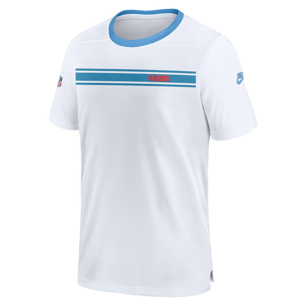 Tennessee Titans Oilers Throwback Sideline Coach Alternate Performance T-Shirt White