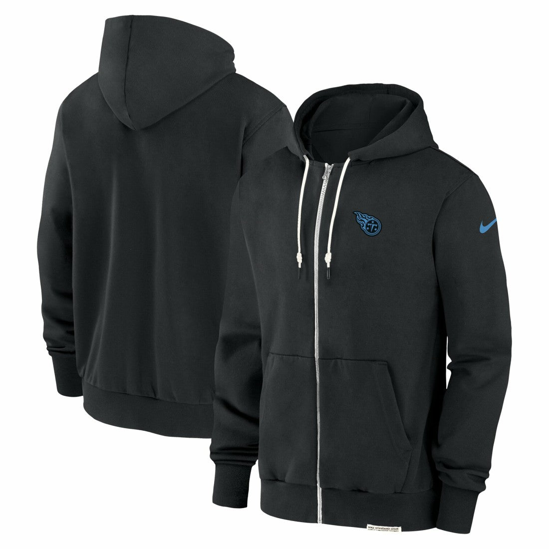 Tennessee Titans Sideline Performance Full-Zip Hoodie Jacket Black