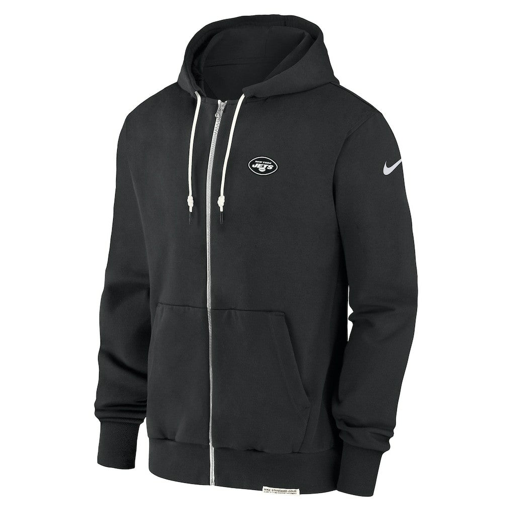 New York Jets Sideline Performance Full-Zip Hoodie Sweatshirt Black