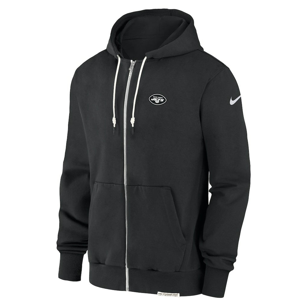 New York Jets Sideline Performance Full-Zip Hoodie Sweatshirt Black