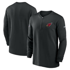 Arizona Cardinals 2023 Sideline Performance Long Sleeve Tri-Blend Quarter-Zip Top Black