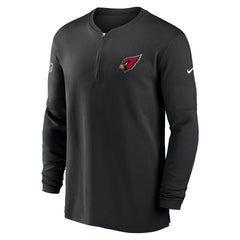 Arizona Cardinals 2023 Sideline Performance Long Sleeve Tri-Blend Quarter-Zip Top Black
