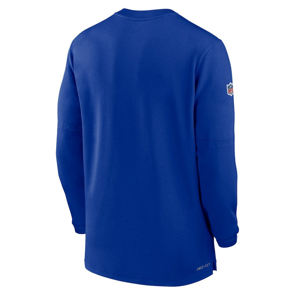 Buffalo Bills 2023 Sideline Performance Long Sleeve Tri-Blend Quarter-Zip Top Royal