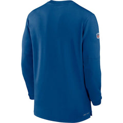 Indianapolis Colts 2023 Sideline Performance Long Sleeve Tri-Blend Quarter-Zip Top Royal