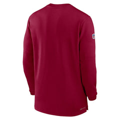 Washington Commanders 2023 Sideline Performance Long Sleeve Tri-Blend Quarter-Zip Top Burgundy