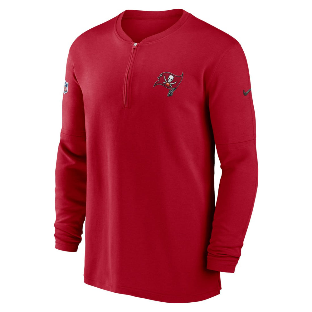 Tampa Bay Buccaneers 2023 Sideline Performance Long Sleeve Tri-Blend Quarter-Zip Top Red