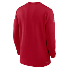Tampa Bay Buccaneers 2023 Sideline Performance Long Sleeve Tri-Blend Quarter-Zip Top Red