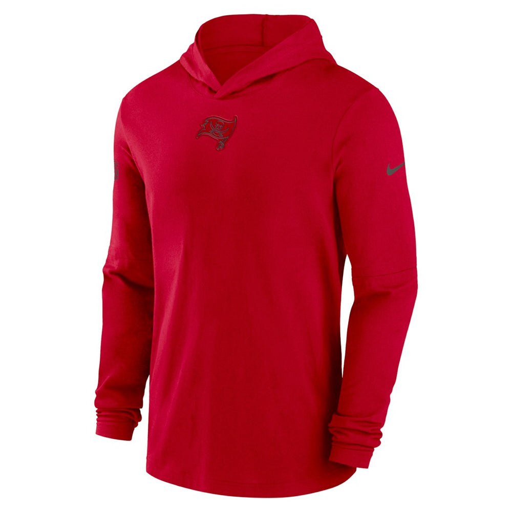 Tampa Bay Buccaneers Sideline Performance Long Sleeve Hoodie T-Shirt Red