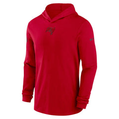 Tampa Bay Buccaneers Sideline Performance Long Sleeve Hoodie T-Shirt Red