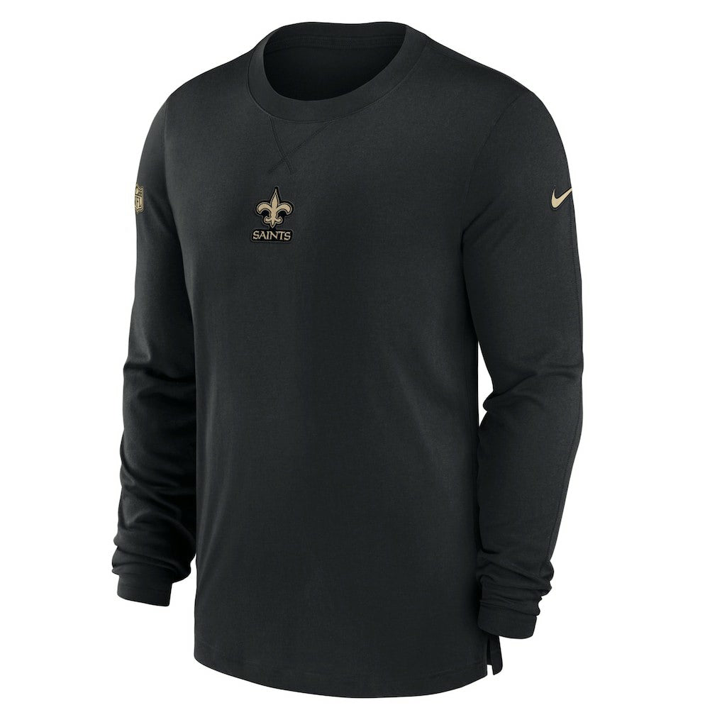 New Orleans Saints 2023 Sideline Performance Long Sleeve T-Shirt Black