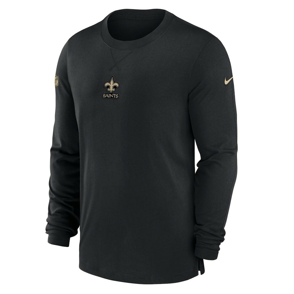 New Orleans Saints 2023 Sideline Performance Long Sleeve T-Shirt Black