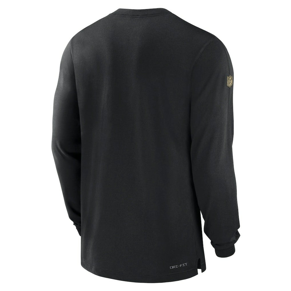 New Orleans Saints 2023 Sideline Performance Long Sleeve T-Shirt Black