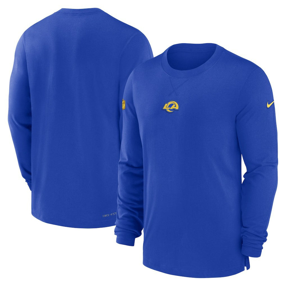 Los Angeles Rams 2023 Sideline Performance Long Sleeve T-Shirt Royal