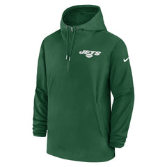 New York Jets Sideline Half-Zip Hoodie Green
