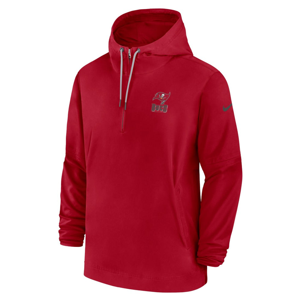 Tampa Bay Buccaneers Sideline Half-Zip Hoodie Red