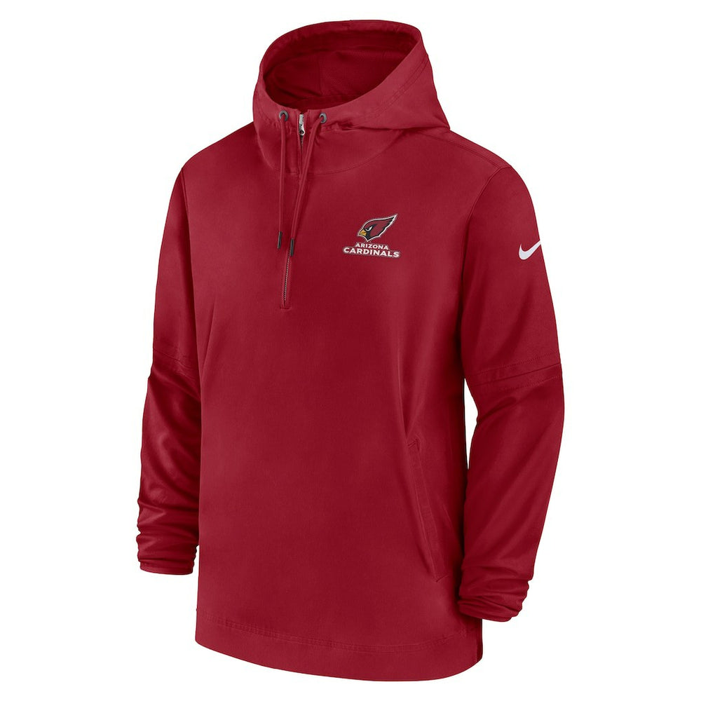 Arizona Cardinals Sideline Half-Zip Hoodie Cardinal