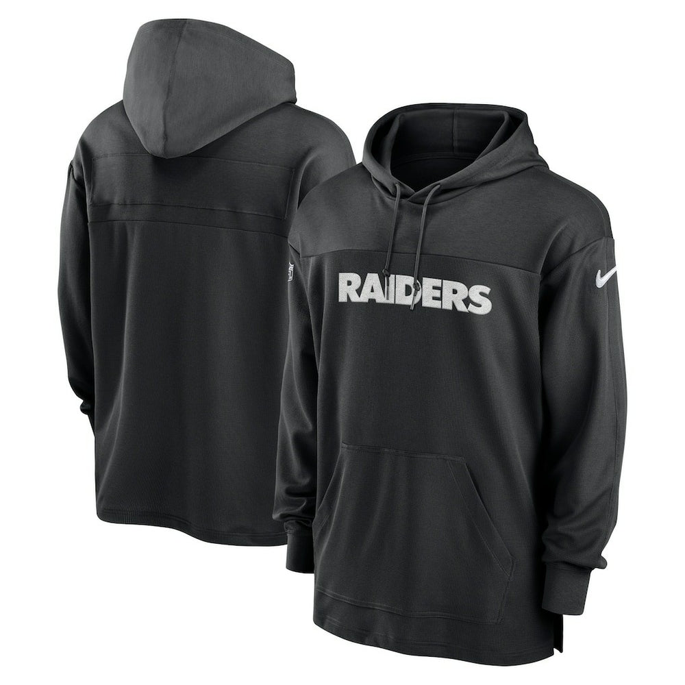 Las Vegas Raiders 2023 Sideline Lightweight Performance Hooded Top Black