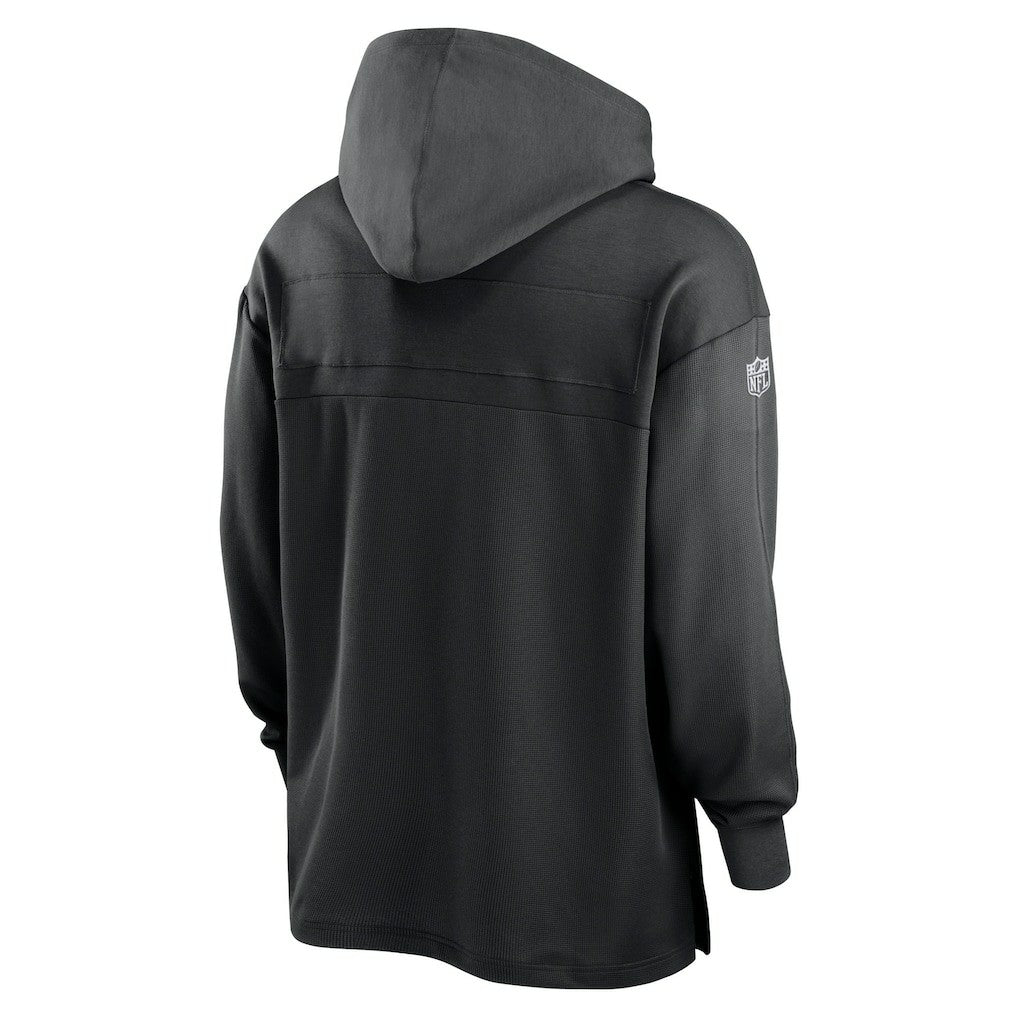 Las Vegas Raiders 2023 Sideline Lightweight Performance Hooded Top Black