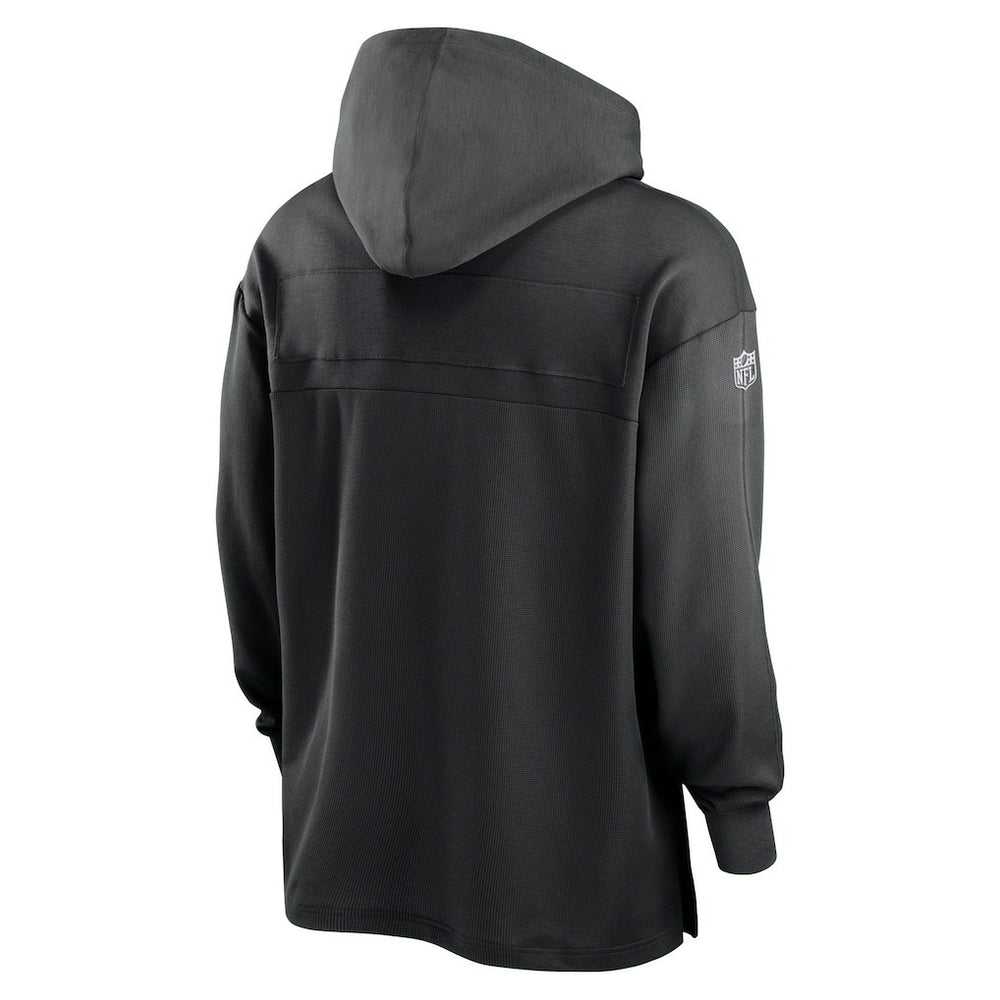 Las Vegas Raiders 2023 Sideline Lightweight Performance Hooded Top Black