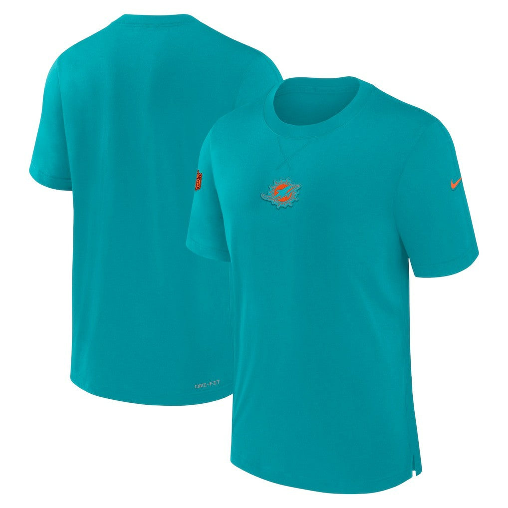 Miami Dolphins 2023 Sideline Performance T-Shirt Aqua