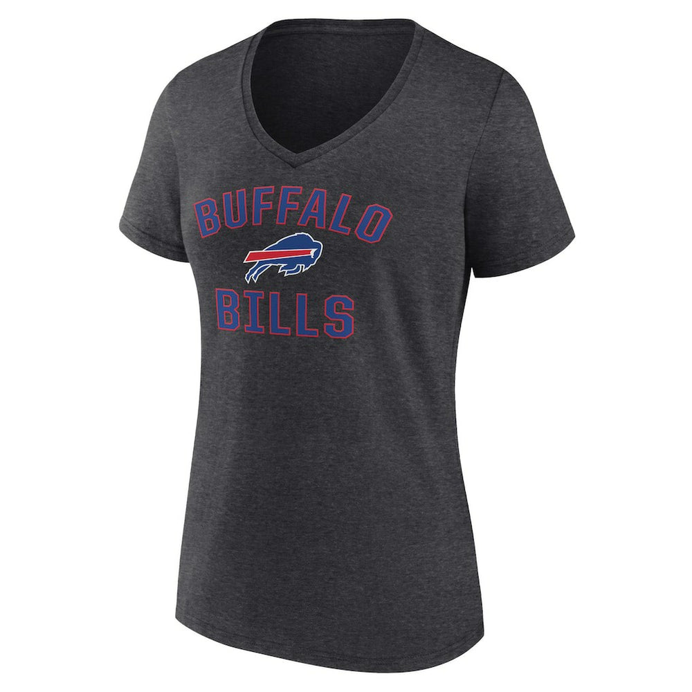 Buffalo Bills Women's Victory Arch Team V-Neck T-Shirt Charcoal