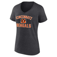 Cincinnati Bengals Women's Victory Arch Team V-Neck T-Shirt Charcoal