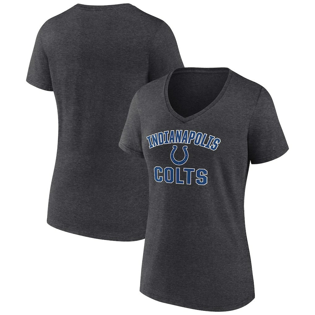 Indianapolis Colts Women's Victory Arch Team V-Neck T-Shirt Charcoal